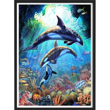 Load image into Gallery viewer, Diamond Painting Dolphin
