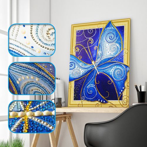 5D Painting Fantasy Blue Butterfly