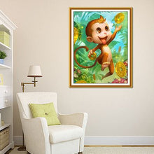 Load image into Gallery viewer, 5D Diamond Painting Cartoon Monkey
