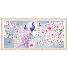 Load image into Gallery viewer, Large Plum Peacock New Diamond Embroidery
