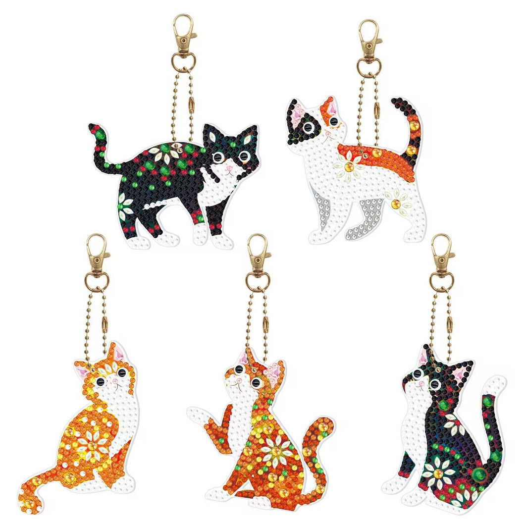 5pcs DIY Diamond Painting Keychain Kit ADP8911