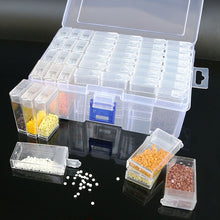 Load image into Gallery viewer, 6/10/12/24/44/64/80/126 Grids Divided Storage Box Plastic Diamond Organizer with stickers
