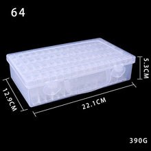 Load image into Gallery viewer, 6/10/12/24/44/64/80/126 Grids Divided Storage Box Plastic Diamond Organizer with stickers
