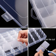 Load image into Gallery viewer, 3 Pack 36 Grids Plastic Bead Organizer Box Craft Storage with Adjustable Dividers
