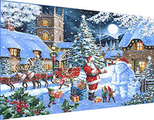 Load image into Gallery viewer, Christmas Diamond Painting Kits 5D Full Round Diamond Winter Snow Scene Diamond Art Kit Large Size ADP8648
