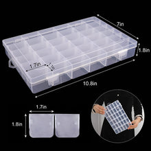 Load image into Gallery viewer, 3 Pack 36 Grids Plastic Bead Organizer Box Craft Storage with Adjustable Dividers
