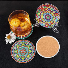 Load image into Gallery viewer, 6 Pieces Mandala Colletions Diamond Painting Coaster with Holder
