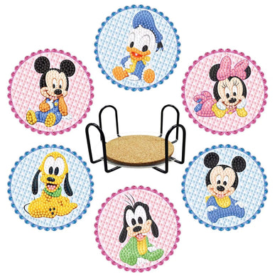 6Pcs DIY Diamond Painting Cartoon Coasters ADP8808