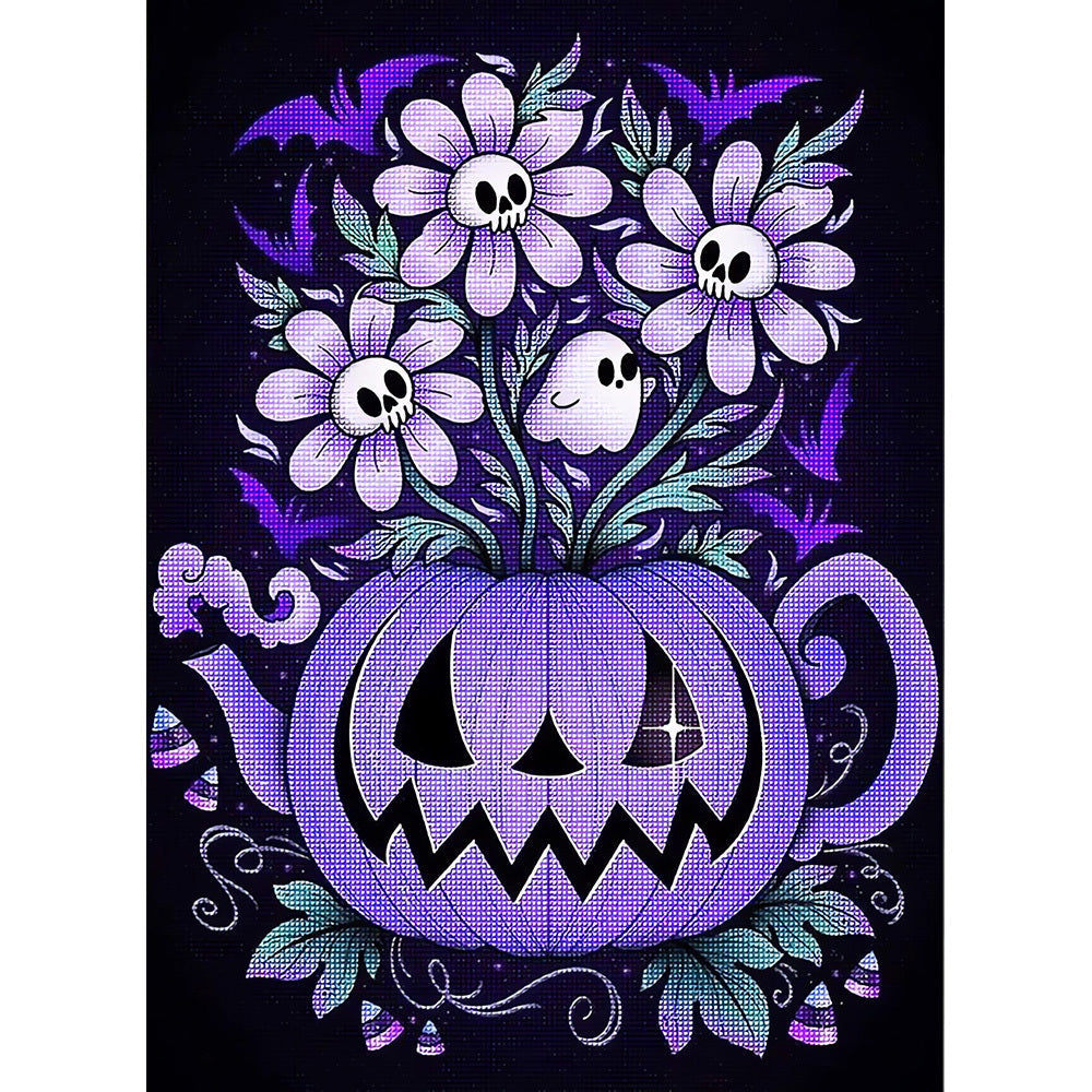 Purple Halloween Pumkin - 30x40cm