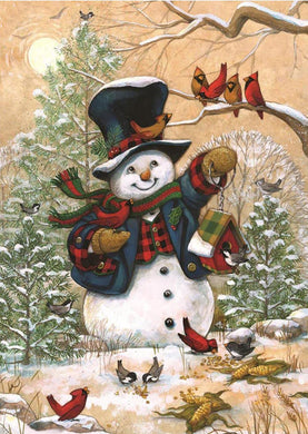 Snowman Round Full Drill Diamond Dots Paintings for Beginners