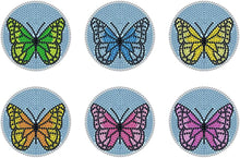 Load image into Gallery viewer, 6 Pcs Gorgeous Diamond Cartoon Painting Coasters, Mandala Coasters DIY Diamond Art Crafts for Beginners Adults &amp; Kids
