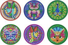 Load image into Gallery viewer, 6 Pcs Gorgeous Diamond Cartoon Painting Coasters, Mandala Coasters DIY Diamond Art Crafts for Beginners Adults &amp; Kids
