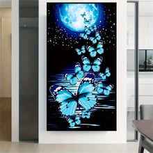 Load image into Gallery viewer, 5D DIY Moon Butterfly Size 14.75X27.75inches
