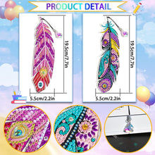 Load image into Gallery viewer, 2 Pieces DIY Diamond Drawing Feather Bookmarks
