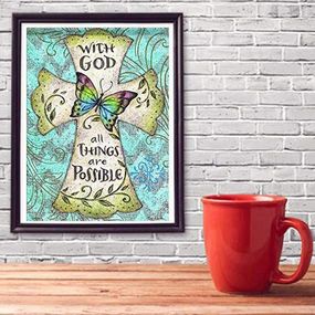 Diamond Painting - With GOD all Things are Possible