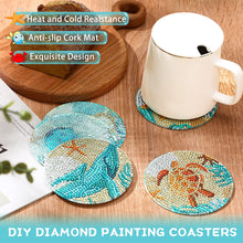 Load image into Gallery viewer, 8Pcs Diamond Painting Coasters Ocean Set Drinks DIY Marine Life Coaster

