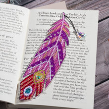 Load image into Gallery viewer, 2 Pieces DIY Diamond Drawing Feather Bookmarks
