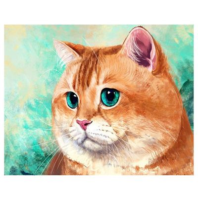 Diamond Painting Orange Tabby Cat