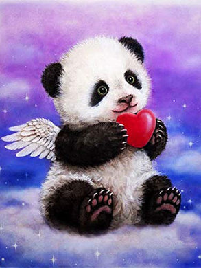 5D DIY Full Diamond Painting Panda Angel True Heart