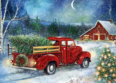Christmas Igloo Red Car Cartoon ADP6066