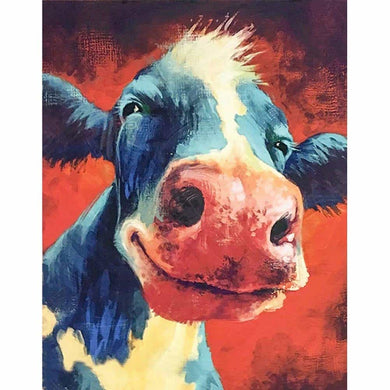 Colorful Smiling Cow Diamond Painting