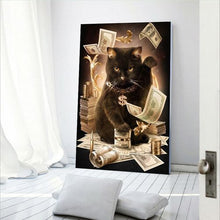 Load image into Gallery viewer, Fortune Black Cat Diamond Painting
