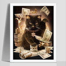Load image into Gallery viewer, Fortune Black Cat Diamond Painting
