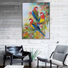 Load image into Gallery viewer, Three Parrots Bird Diamond Painting

