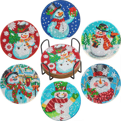 Christmas Coaster DIY Coaster Diamond Painting 6 Pieces Diamond Painting Set ADP13789