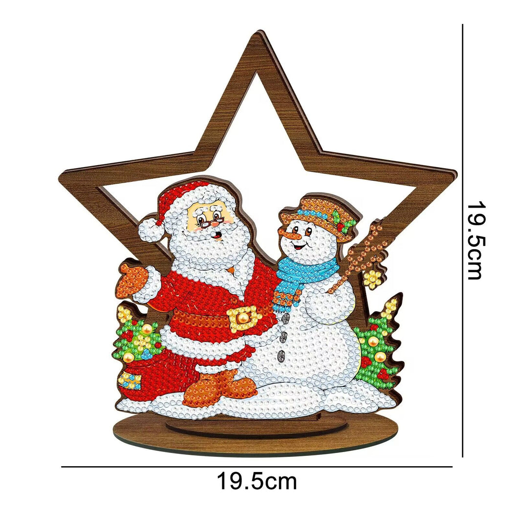 DIY Craft Santa Claus Snowman Ornaments Diamond Painting Christmas