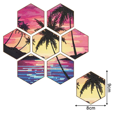 7Pcs DIY Diamond Painting Coaster ADP8799