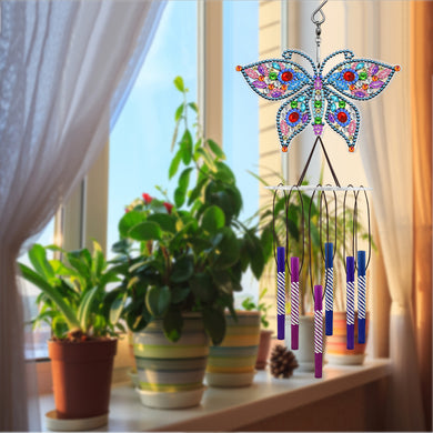 Butterfly DIY Diamond Painting Wind Chime Pendant ADP5033