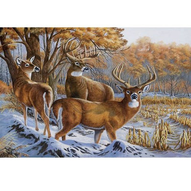 Deer With Long Horns Diamond Painting