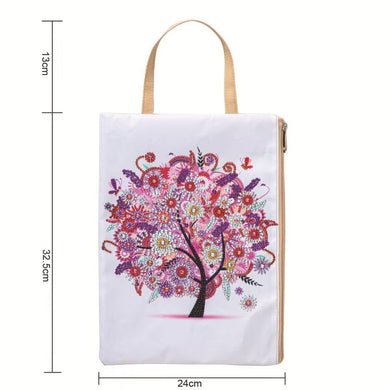 Diamond Painting Bag  Autumn Four Seasons Tree Handbag 5d Diamond Art with Zipper
