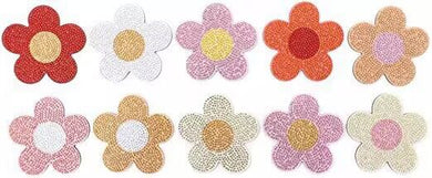 10 PCS Flowers Diamond Painting Coasters with Holder