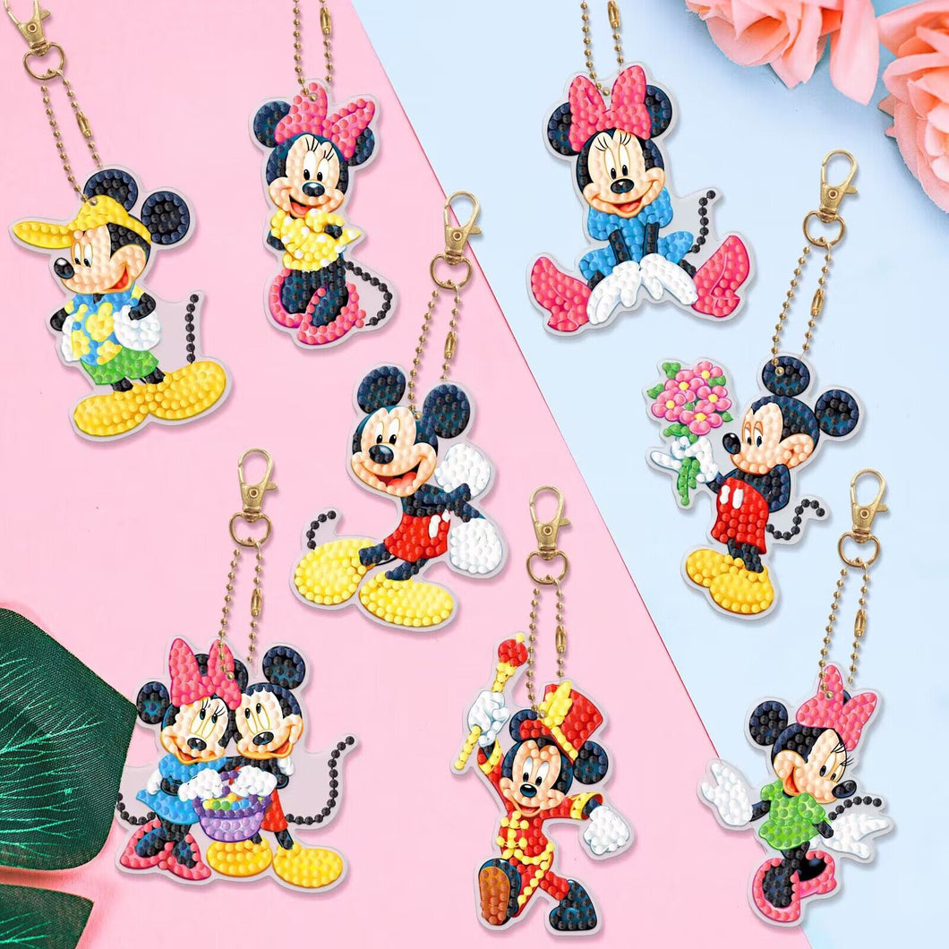 New Mickey Diamond Painting Keychain Kit Gift ADP9455