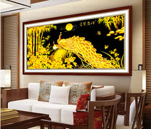 Load image into Gallery viewer, Peacock Golden Diamond Painting Large Size
