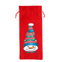 Load image into Gallery viewer, Diamond Painting Red Wine Bag - Snowman Long Hat
