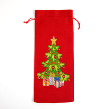 Load image into Gallery viewer, Diamond Painting Red Wine Bag - Christmas Tree
