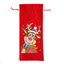 Load image into Gallery viewer, DIY Diamond Painting Red Wine Bag - Christmas Deer
