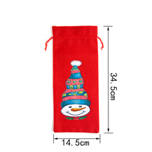 Load image into Gallery viewer, Diamond Painting Red Wine Bag - Snowman Long Hat
