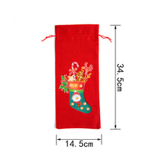 Load image into Gallery viewer, Diamond Painting Red Wine Bag - Christmas Stocking
