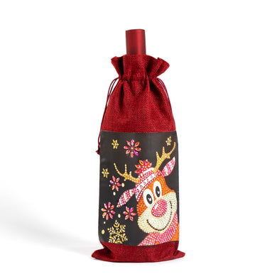 Diamond Painting Red Wine Bag - Red Christmas Deer