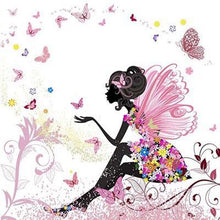Load image into Gallery viewer, Diamond Embroidery Butterfly Fairy Pink 30x30cm
