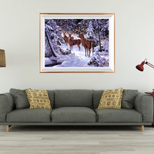 Load image into Gallery viewer, Snow Scene Deer 40X30cm
