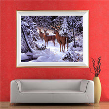 Load image into Gallery viewer, Snow Scene Deer 40X30cm
