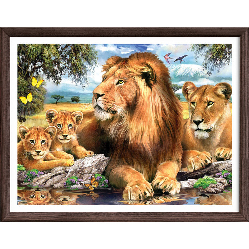 Lion Family 40X30cm