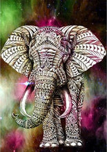 Load image into Gallery viewer, Black and White Elephant Diamond Painting
