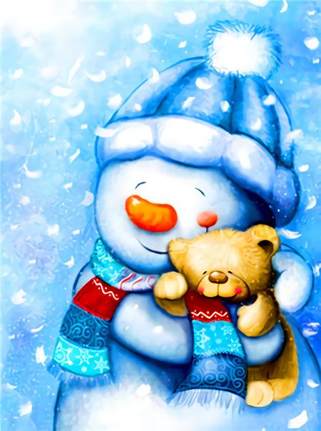 5D Diamond Painting Christmas Cartoon Snowman