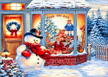 Load image into Gallery viewer, 5D Diamond Painting Christmas Snowman Shop
